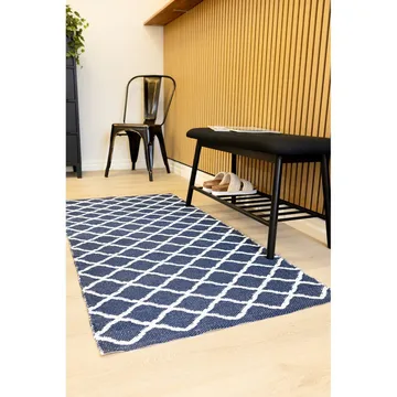 Plasttæppe Hilma Wave - 70x250 cm, Blå - Tekstiler - Tæpper - Moderne tæppe - Wiltontæpper