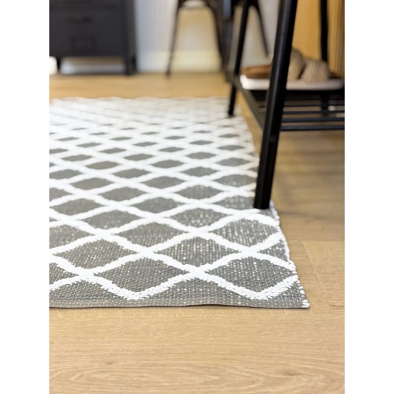 Plasttæppe Hilma Wave - 70x250 cm, Grå - Tekstiler - Tæpper - Moderne tæppe - Wiltontæpper