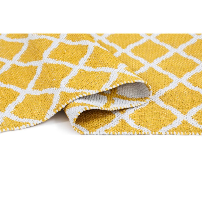 Plasttæppe Hilma Wave - 70x250 cm, Gul - Tekstiler - Tæpper - Udendørs tæpper - Plasttæpper