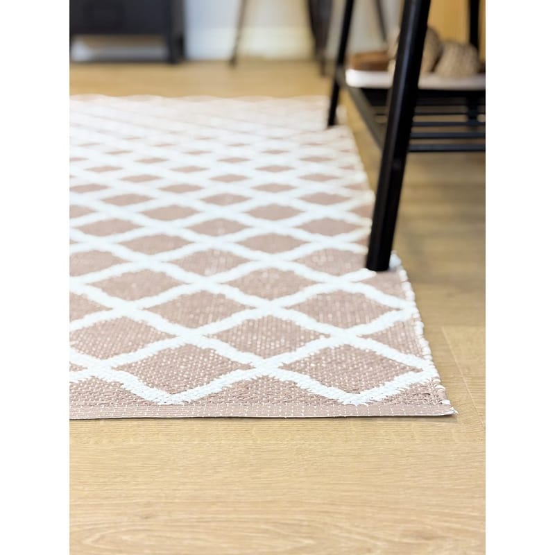 Plasttæppe Hilma Wave - 70x250 cm, Rosa - Tekstiler - Tæpper - Udendørs tæpper - Plasttæpper