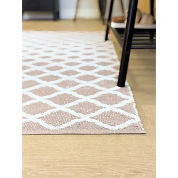 Plasttæppe Hilma Wave - 70x300 cm, Rosa - Tekstiler - Tæpper - Moderne tæppe - Wiltontæpper