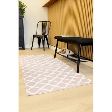 Plasttæppe Hilma Wave - 70x300 cm, Rosa - Tekstiler - Tæpper - Moderne tæppe - Wiltontæpper
