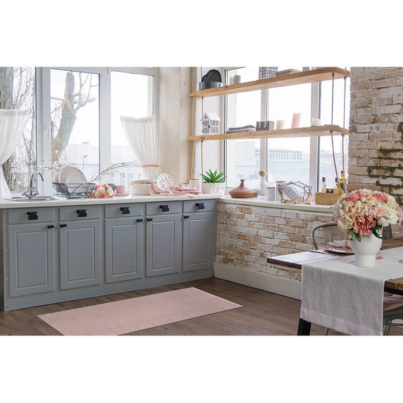 Plasttæppe Hilma Plain - 70x150 cm, Rosa - Tekstiler - Tæpper - Udendørs tæpper - Plasttæpper