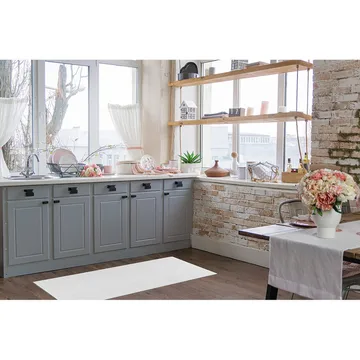 Plasttæppe Hilma Plain - 70x200 cm, Hvid - Tekstiler - Tæpper - Moderne tæppe - Wiltontæpper