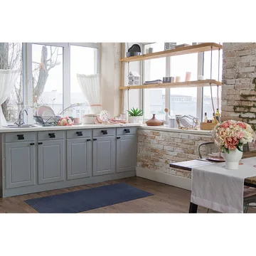 Plasttæppe Hilma Plain - 70x250 cm, Blå - Tekstiler - Tæpper - Moderne tæppe - Wiltontæpper