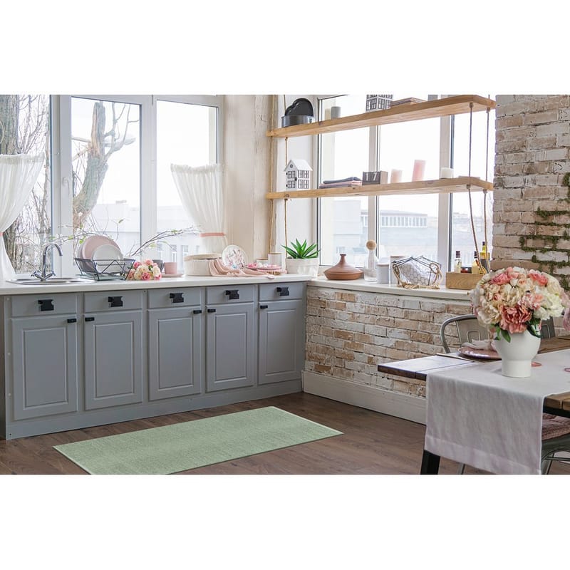 Plasttæppe Hilma Plain - 70x150 cm, Grøn - Tekstiler - Tæpper - Udendørs tæpper - Plasttæpper