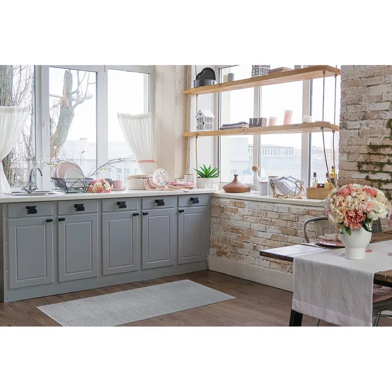 Plasttæppe Hilma Plain - 70x300 cm, Grå - Tekstiler - Tæpper - Udendørs tæpper - Plasttæpper