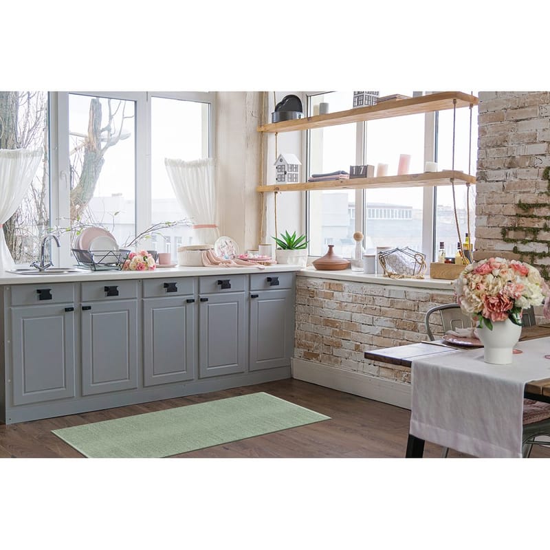 Plasttæppe Hilma Plain - 70x150 cm, Grøn - Tekstiler - Tæpper - Udendørs tæpper - Plasttæpper