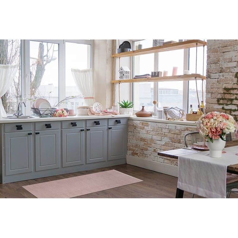 Plasttæppe Hilma Plain - 70x250 cm, Rosa - Tekstiler - Tæpper - Udendørs tæpper - Plasttæpper