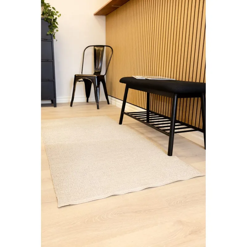 Plasttæppe Hilma Plain - 70x250 cm, Linned - Tekstiler - Tæpper - Udendørs tæpper - Plasttæpper
