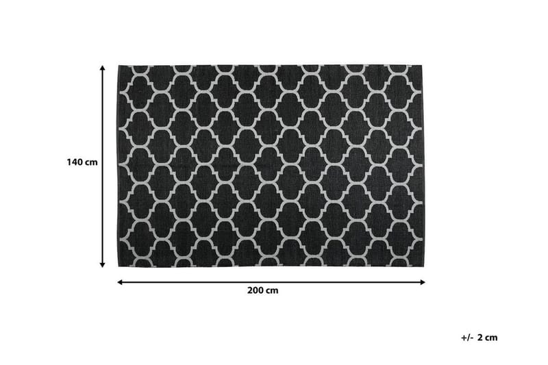 Aladana tæppe 140 | 200 cm - Sort - Tekstiler - Tæpper - Udendørs tæpper - Plasttæpper