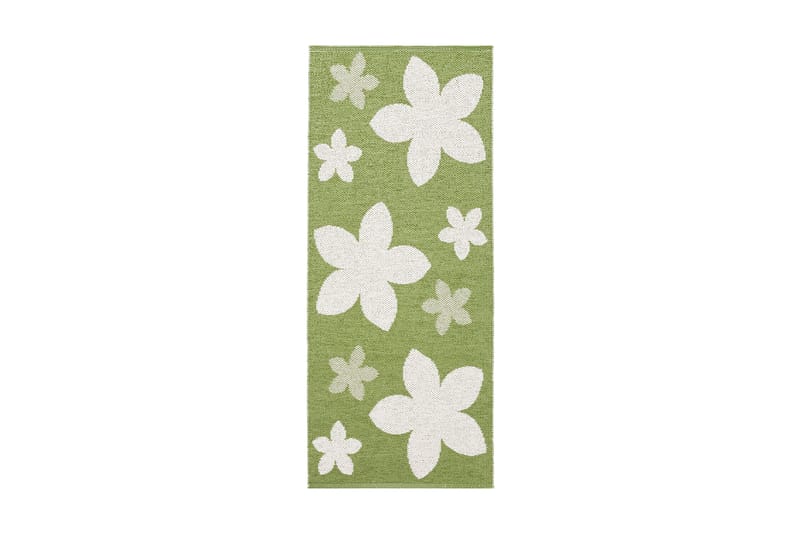 Flower kludetæppe 70x100 cm Grønt - Horredsmattan - Små tæpper - Kludetæpper
