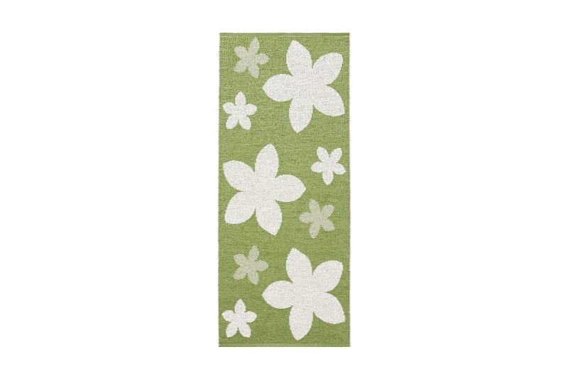 Flower Kludetæppe 70x150 cm Grøn - Horredsmattan - Små tæpper - Kludetæpper