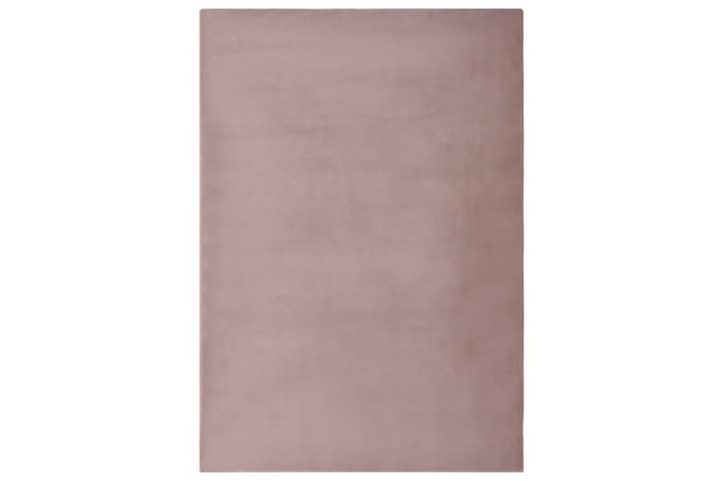 gulvtæppe 180x270 cm kunstig kaninpels gammelrosa - Lyserød - Tekstiler - Tæpper - Udendørs tæpper - Plasttæpper