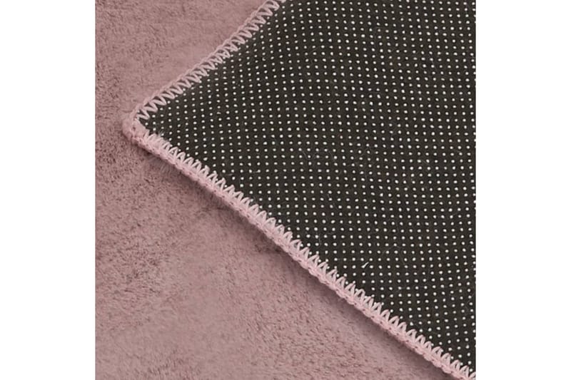 gulvtæppe 180x270 cm kunstig kaninpels gammelrosa - Lyserød - Tekstiler - Tæpper - Udendørs tæpper - Plasttæpper