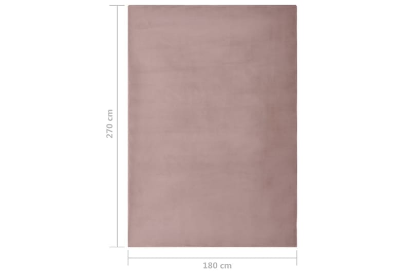 gulvtæppe 180x270 cm kunstig kaninpels gammelrosa - Lyserød - Tekstiler - Tæpper - Udendørs tæpper - Plasttæpper
