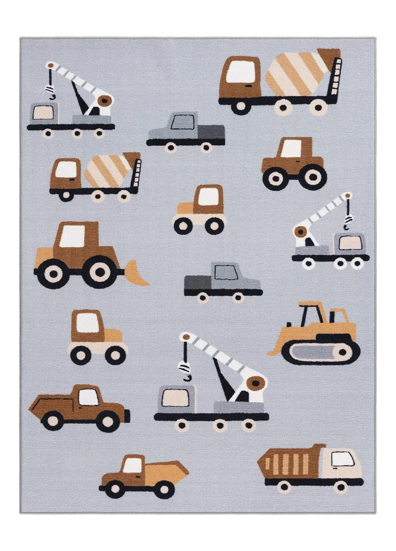 Maskinvævet tæppe KM Home Play Wheels 120x160 Grå, grå