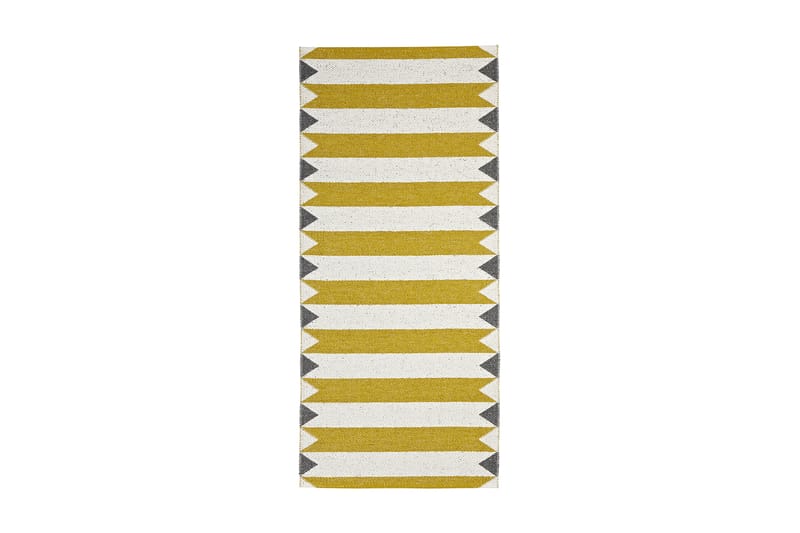 Peak plastiktæppe 150x150 Vendbar PVC gul - Horredsmattan - Små tæpper - Kludetæpper
