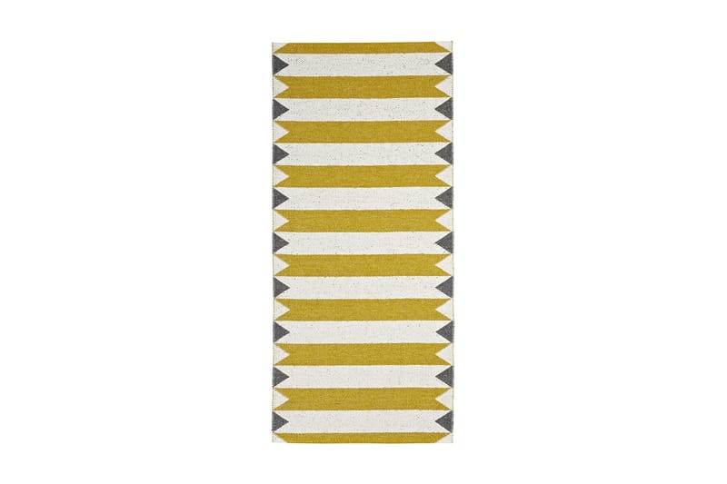 Peak Plastiktæppe 70x150 Vendbar PVC gul - Horredsmattan - Små tæpper - Kludetæpper