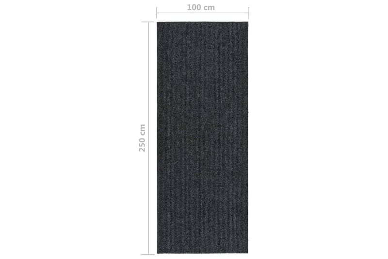 snavsbestandig tæppeløber 100x250 cm antracitgrå - Antracit - Tekstiler - Tæpper - Udendørs tæpper - Plasttæpper