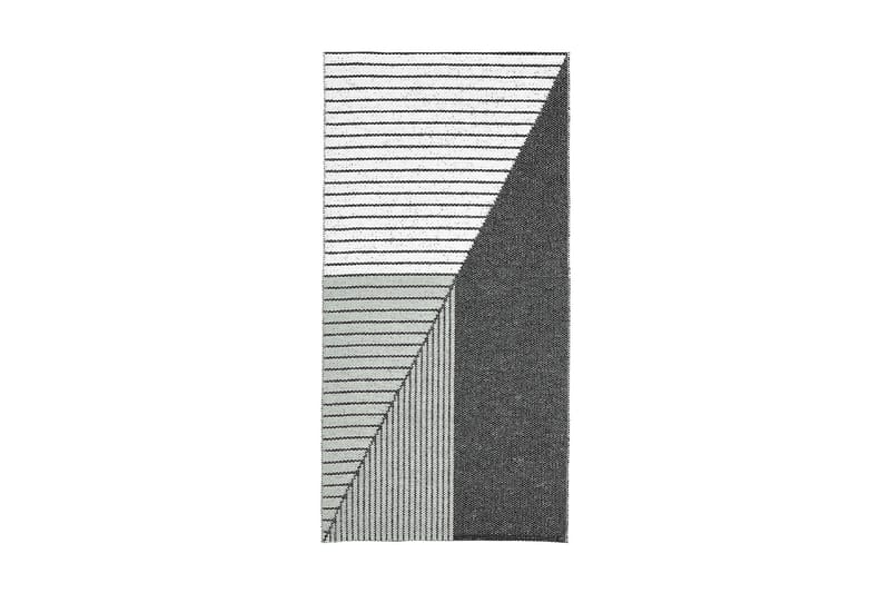 Stripe Plastiktæppe  150x210 Vendbar PVC Sort / Grøn - Horredsmattan - Plasttæpper - Hall måtte - Køkkenmåtte