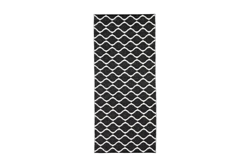 Wave Plastiktæppe 70x100 Vendbar PVC sort - Horredsmattan - Små tæpper - Kludetæpper