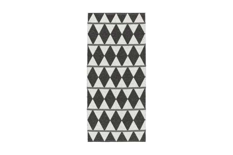Zigge Plastiktæppe 150x150 Vendbar PVC sort - Horredsmattan - Tekstiler - Tæpper - Udendørs tæpper - Plasttæpper