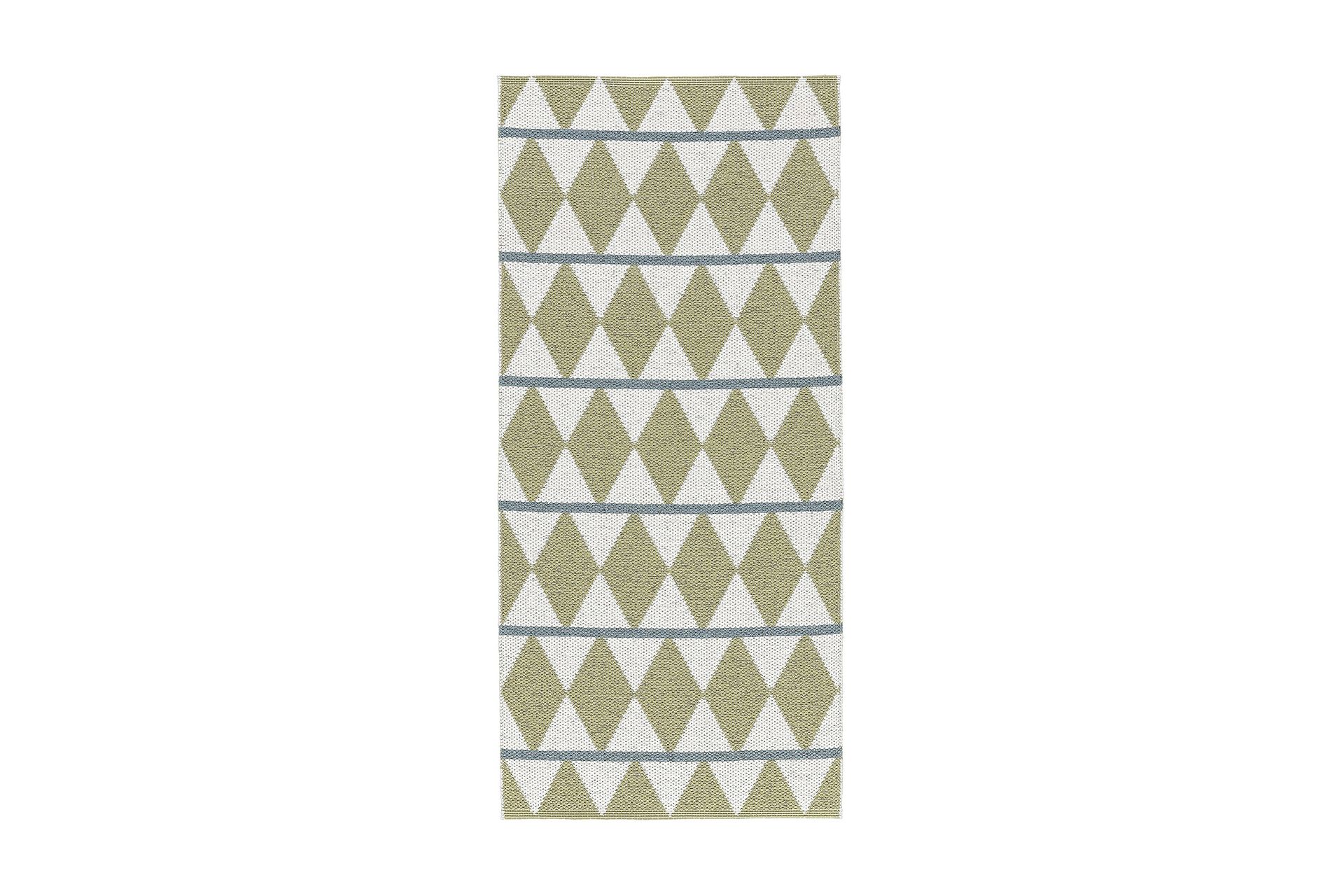 Zigge Plastikmåtte 70x150 Vendbar PVC Oliv - Horredsmattan - Tekstiler - Tæpper - Udendørs tæpper - Plasttæpper