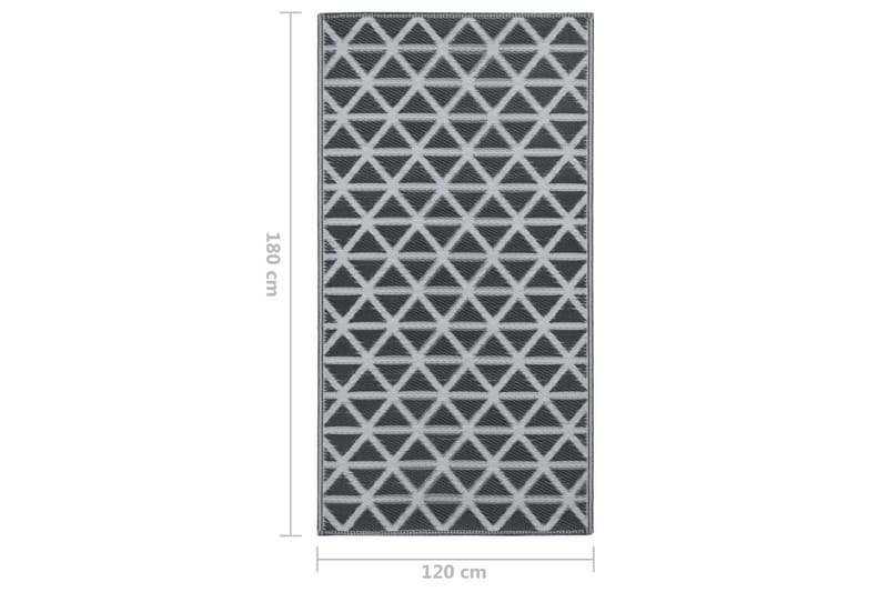 udendørstæppe 120x180 cm PP sort - Udendørs tæpper