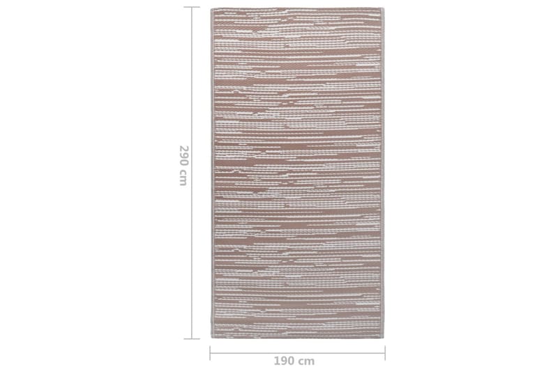 udendørstæppe 190x290 cm PP brun - Tekstiler - Tæpper - Udendørs tæpper