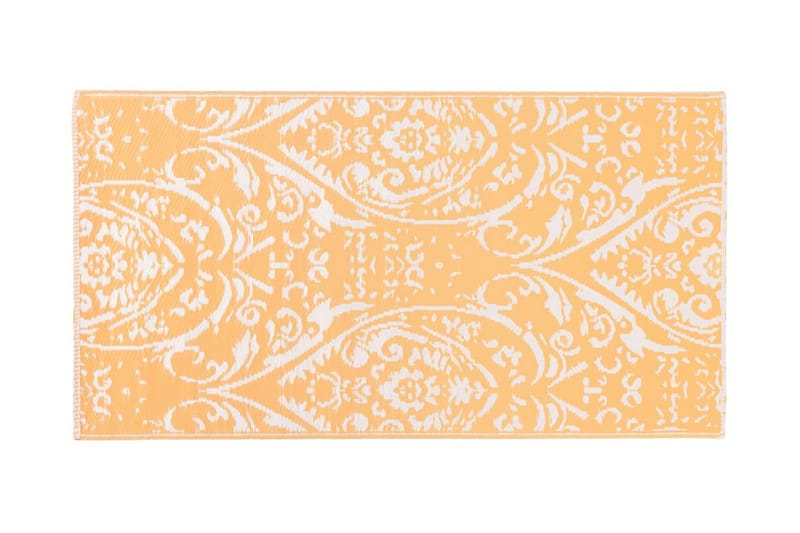 udendørstæppe 80x150 cm PP orange og hvid - Tekstiler - Tæpper - Udendørs tæpper