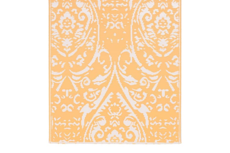 udendørstæppe 80x150 cm PP orange og hvid - Tekstiler - Tæpper - Udendørs tæpper