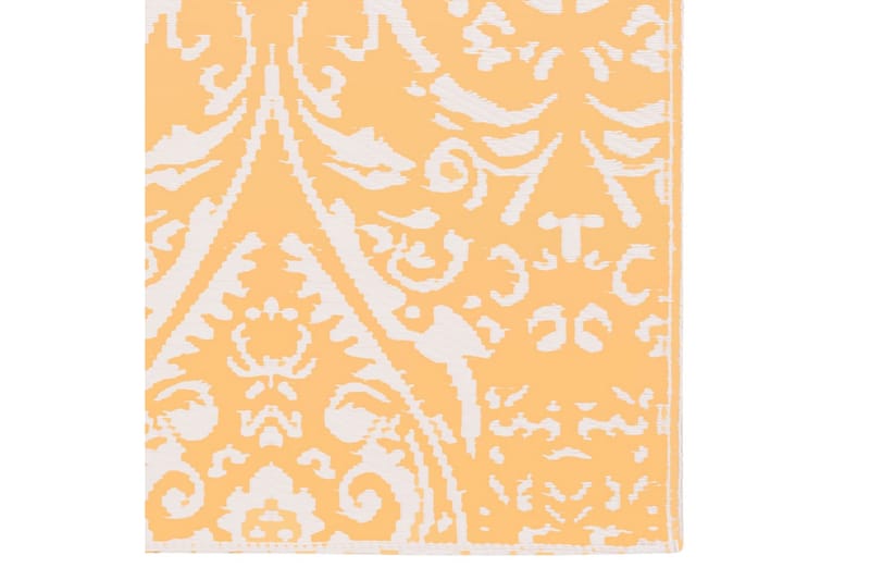 udendørstæppe 80x150 cm PP orange og hvid - Tekstiler - Tæpper - Udendørs tæpper