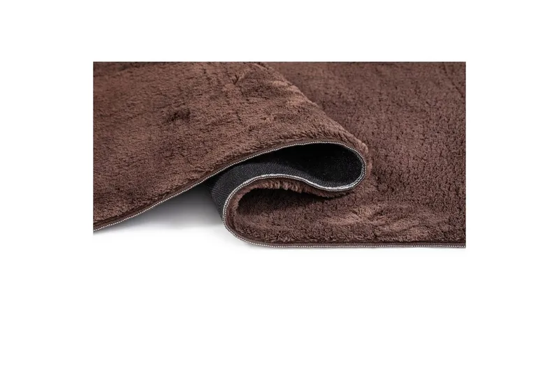 Vaskbart Tæppe Soft Rund - 120x120 cm, Chokolade - Tekstiler - Tæpper - Udendørs tæpper - Plasttæpper