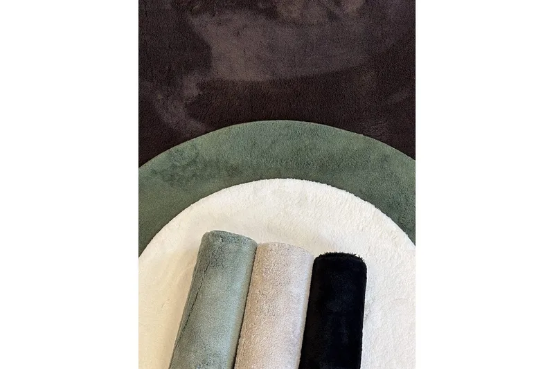 Vaskbart Tæppe Soft Rund - 160x160 cm, Chokolade - Tekstiler - Tæpper - Udendørs tæpper - Plasttæpper