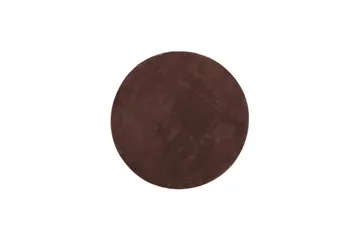 Vaskbart Tæppe Soft Rund - 160x160 cm, Chokolade - Tekstiler - Tæpper - Moderne tæppe - Ryatæpper
