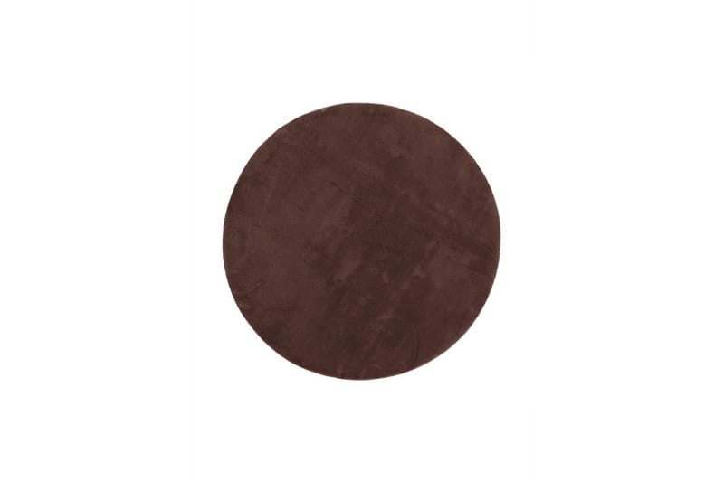 Vaskbart Tæppe Soft Rund, 160x160 cm, Chokolade