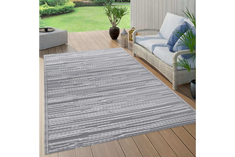 udendørstæppe 80x150 cm PP grå - Tekstiler - Tæpper - Udendørs tæpper
