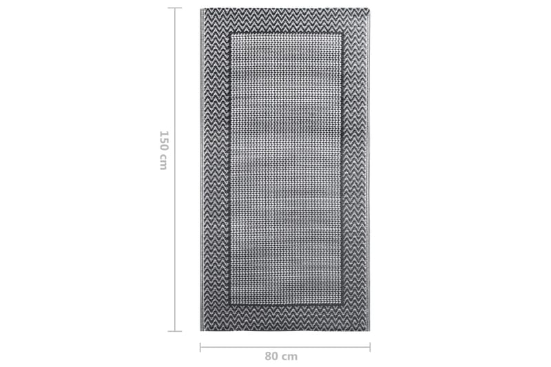udendørstæppe 80x150 cm PP grå - Udendørs tæpper