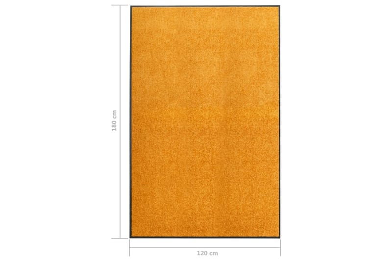 Vaskbar Dørmåtte 120X180 cm Orange - Orange - Hall måtte