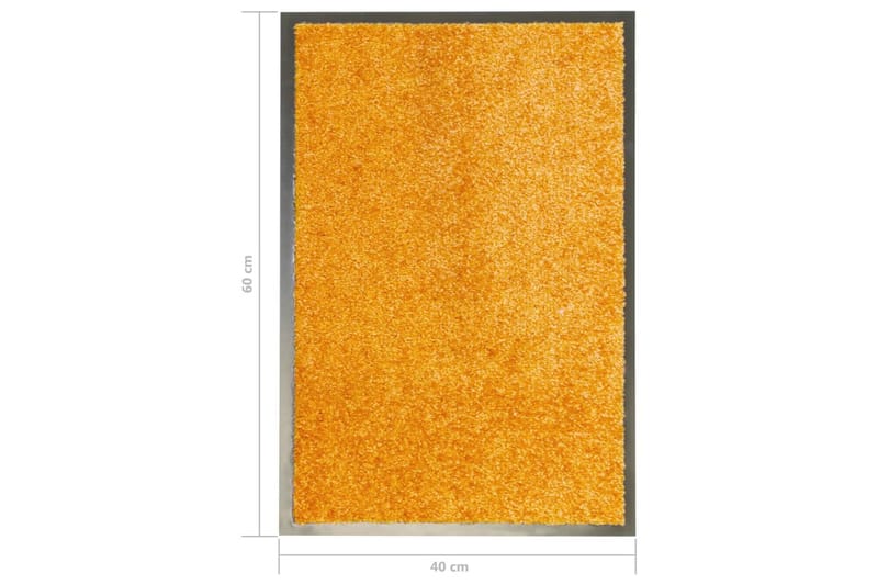 Vaskbar Dørmåtte 40X60 cm Orange - Orange - Hall måtte