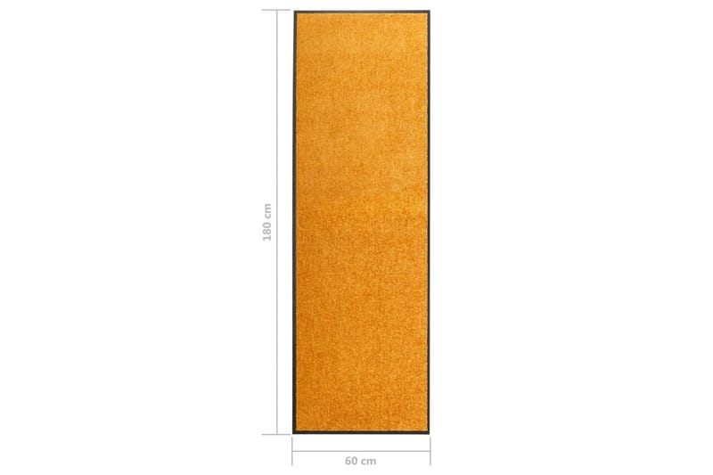 Vaskbar Dørmåtte 60X180 cm Orange - Orange - Hall måtte