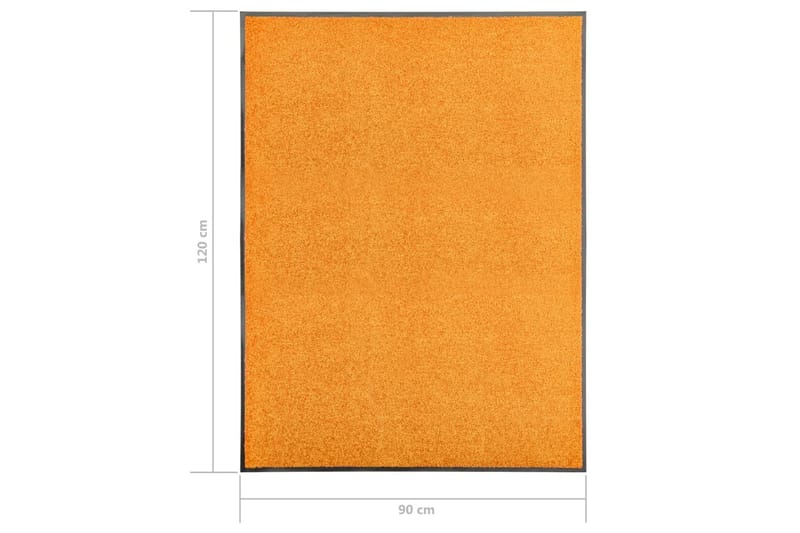 Vaskbar Dørmåtte 90X120 cm Orange - Orange - Hall måtte
