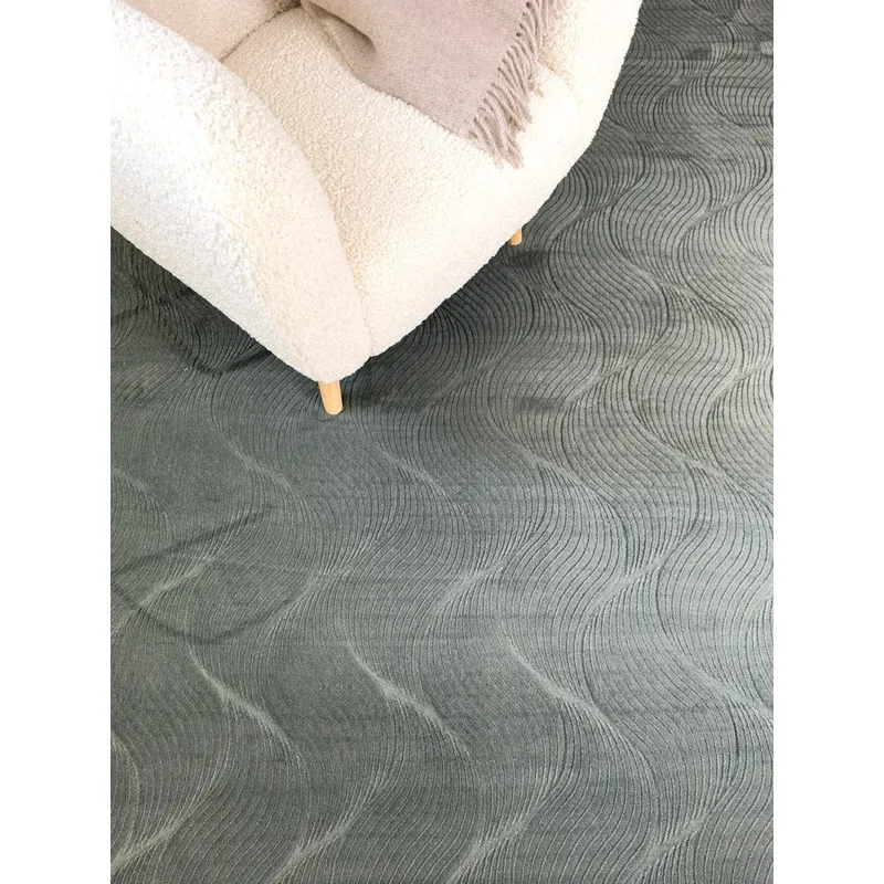 Vaskbart tæppe Castello Wave - Grøn - Tekstiler - Tæpper - Fladvævet tæppe