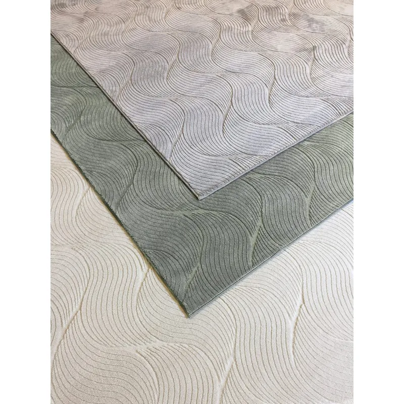 Vaskbart Tæppe Castello Wave - Grøn - Tekstiler - Tæpper - Fladvævet tæppe