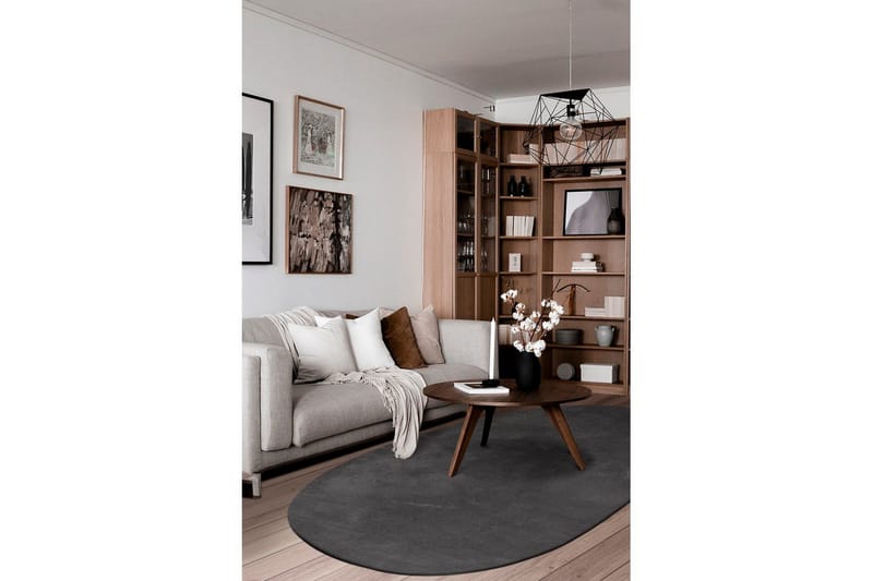 Vaskbart Tæppe Soft Shape - 160x230 cm, Grafit - Tekstiler - Tæpper - Fladvævet tæppe