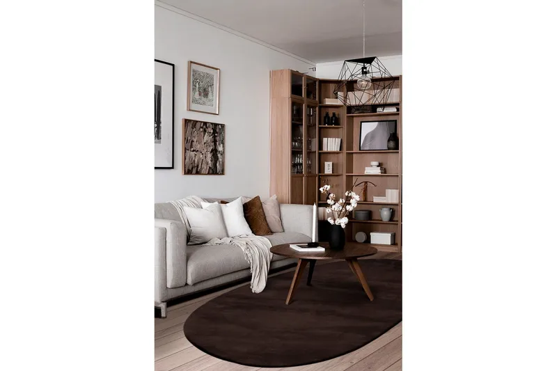 Vaskbart Tæppe Soft Shape - 240x340 cm, Chokolade - Tekstiler - Tæpper - Fladvævet tæppe