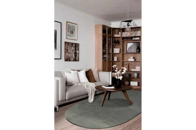 Vaskbart Tæppe Soft Shape - 240x340 cm, Grøn - Tekstiler - Tæpper - Fladvævet tæppe