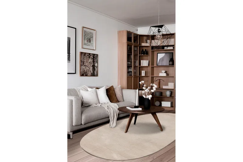 Vaskbart Tæppe Soft Shape - 240x340 cm, Melange Hør - Tekstiler - Tæpper - Fladvævet tæppe