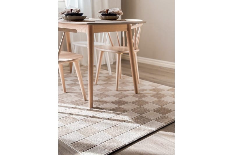 Wiltontæppe tæppe Hawaii Chess 160x230 cm, Linned - 160x230 cm, Linned - Tekstiler - Tæpper - Udendørs tæpper